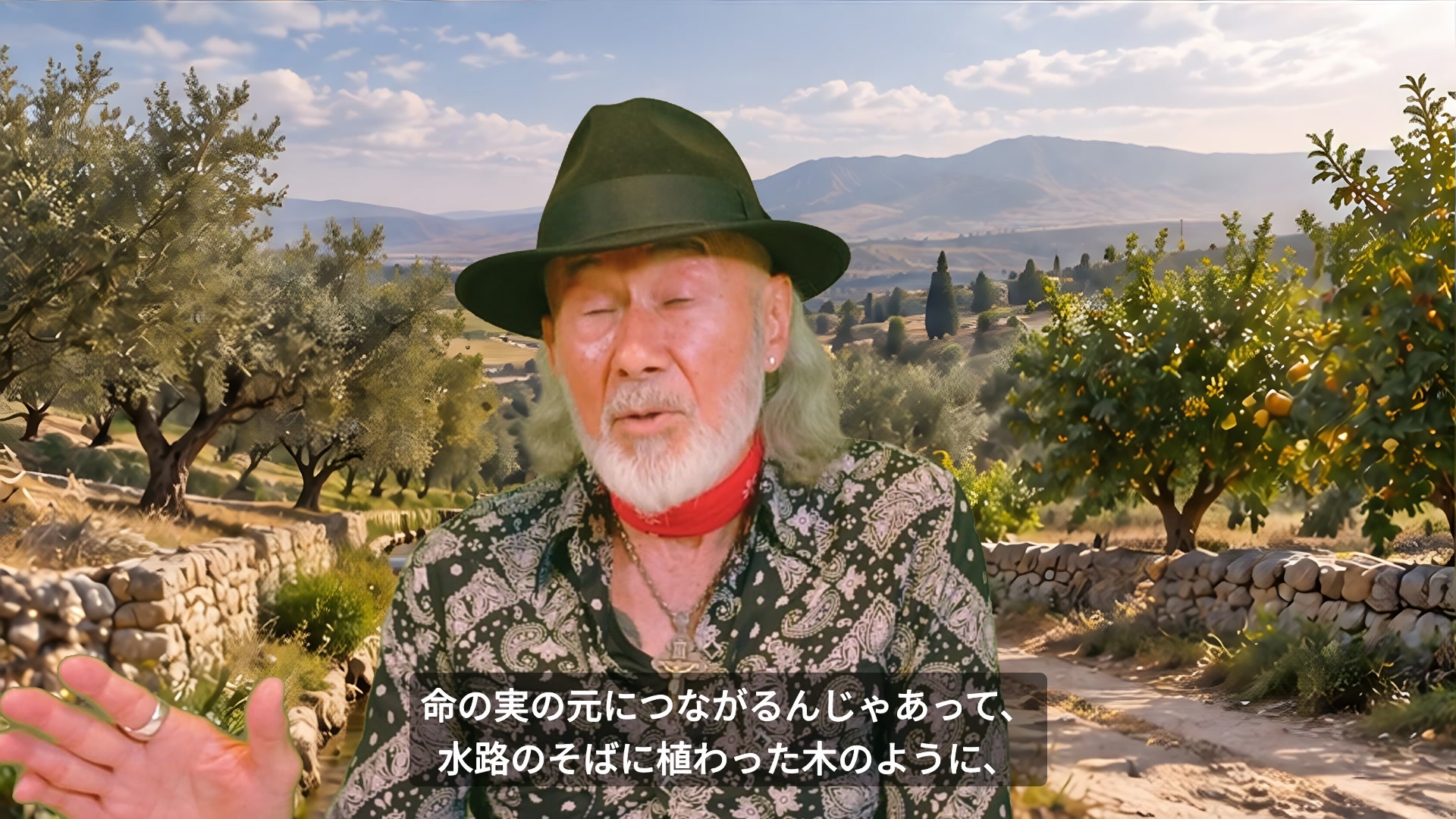 ぶどうの木と枝のたとえを語るアーサー先生