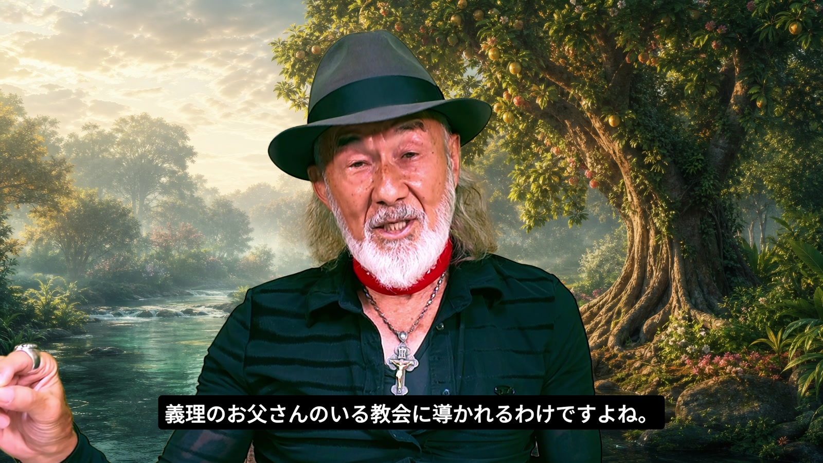 教会との出会いを語るアーサー先生。